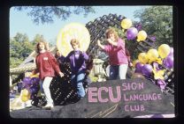 ECU Sign Language Club 1990 Homecoming Parade float